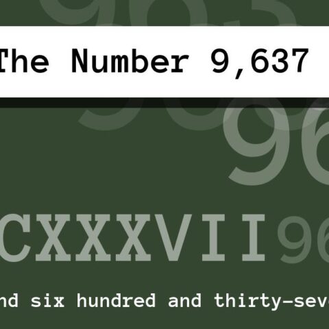 About The Number 9,637