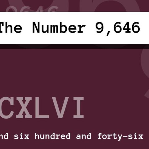 About The Number 9,646