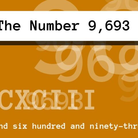 About The Number 9,693
