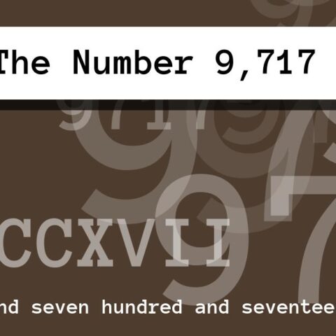 About The Number 9,717
