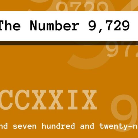 About The Number 9,729