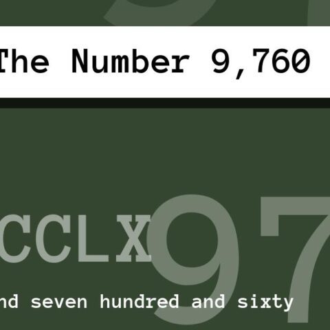 About The Number 9,760