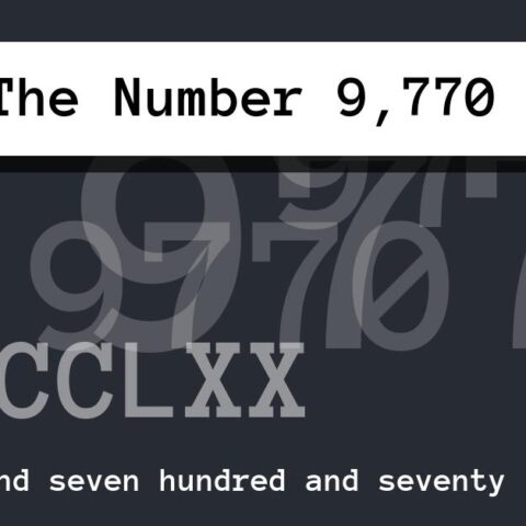 About The Number 9,770