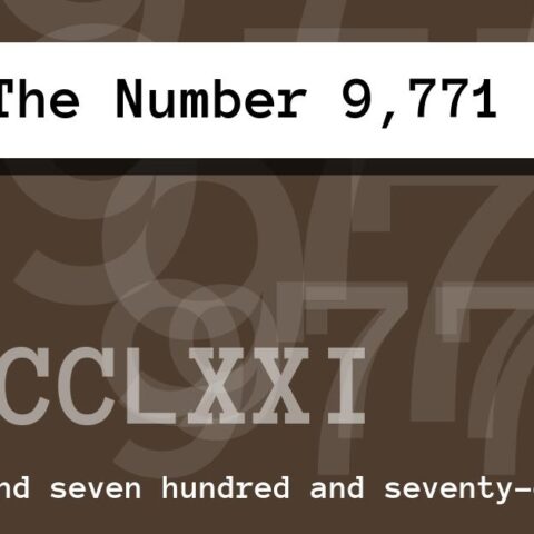 About The Number 9,771