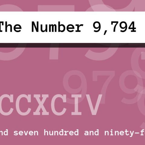 About The Number 9,794