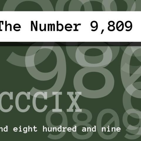 About The Number 9,809