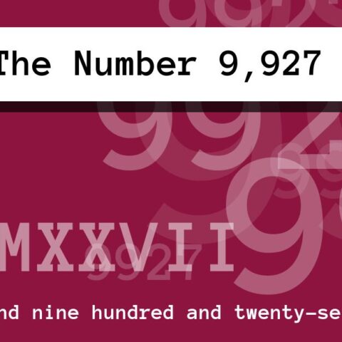 About The Number 9,927