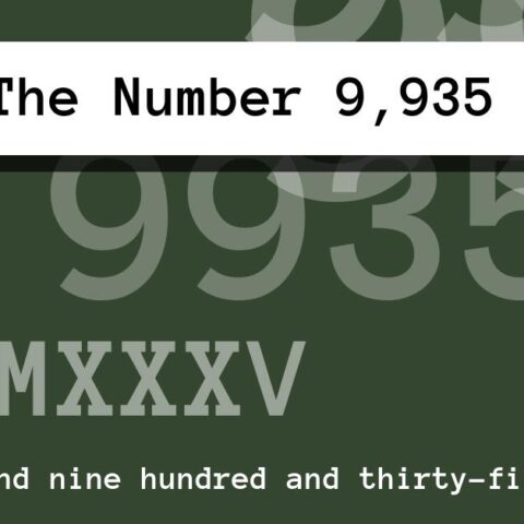 About The Number 9,935