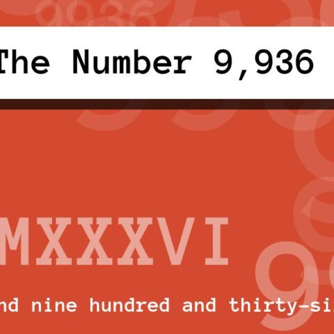 About The Number 9,936