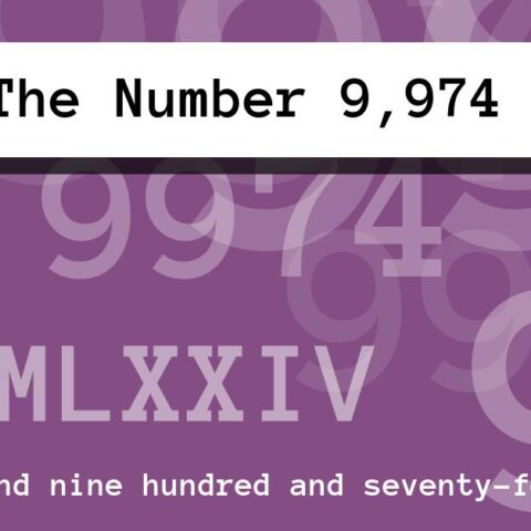 About The Number 9,974