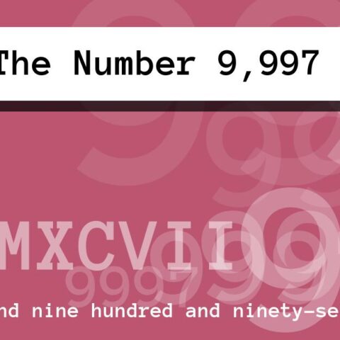About The Number 9,997