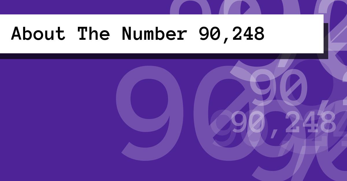 About The Number 90,248