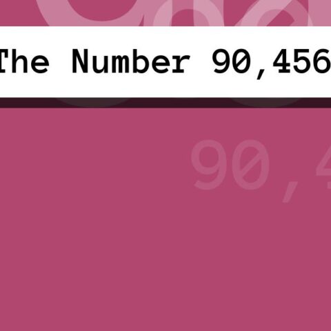 About The Number 90,456