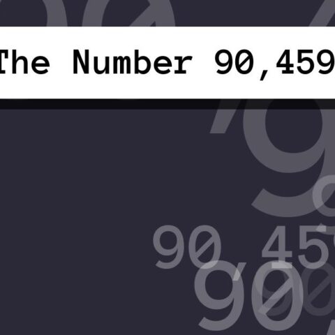 About The Number 90,459