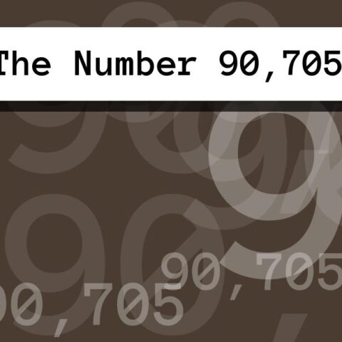 About The Number 90,705