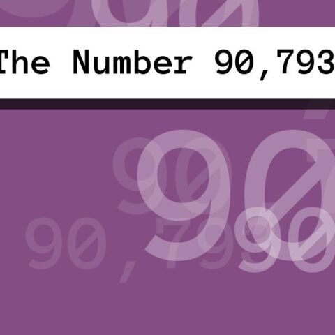 About The Number 90,793
