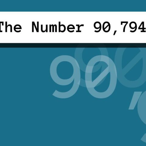 About The Number 90,794