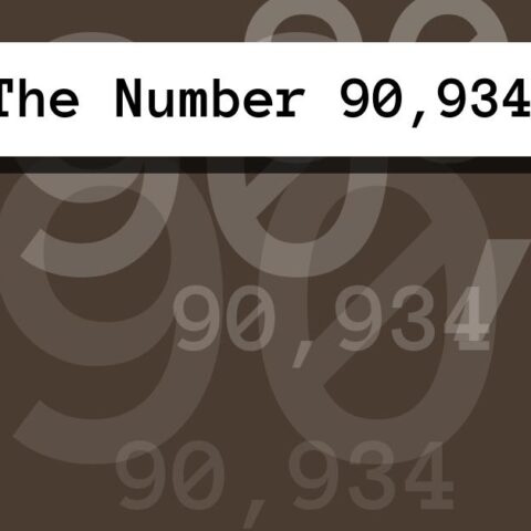 About The Number 90,934