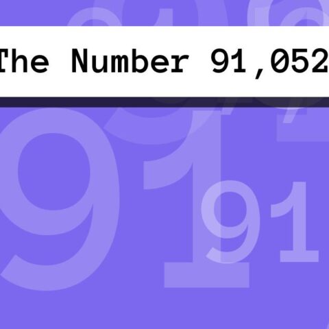 About The Number 91,052