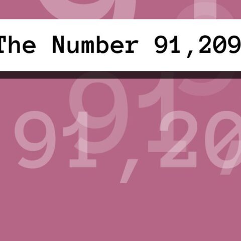 About The Number 91,209