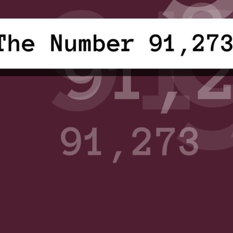 About The Number 91,273