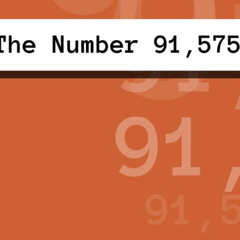 About The Number 91,575