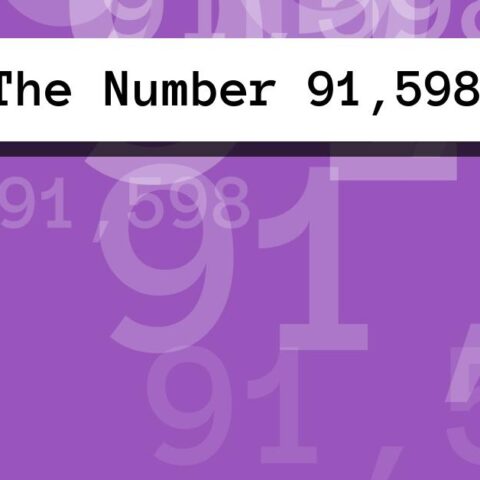 About The Number 91,598