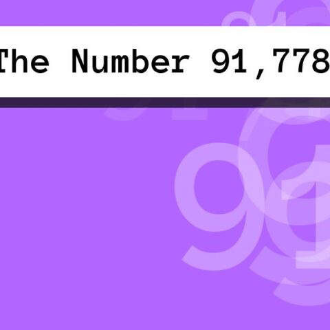 About The Number 91,778