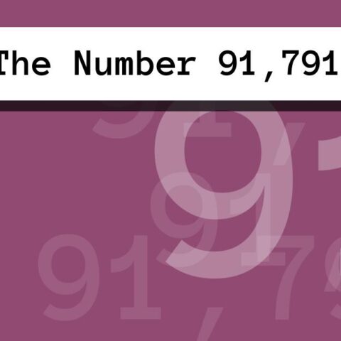 About The Number 91,791
