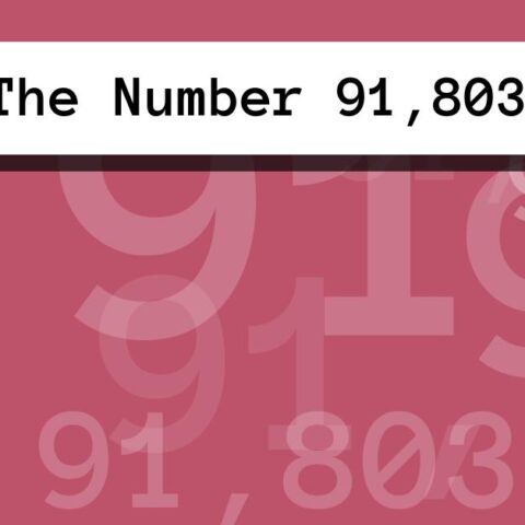 About The Number 91,803