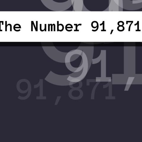 About The Number 91,871
