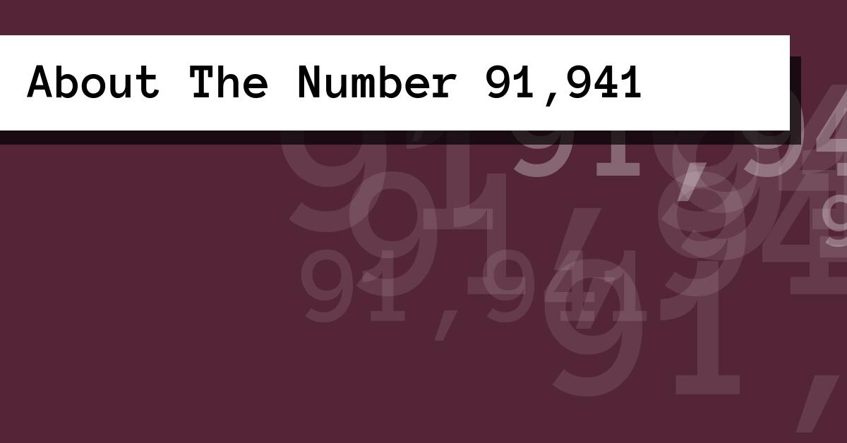 About The Number 91,941