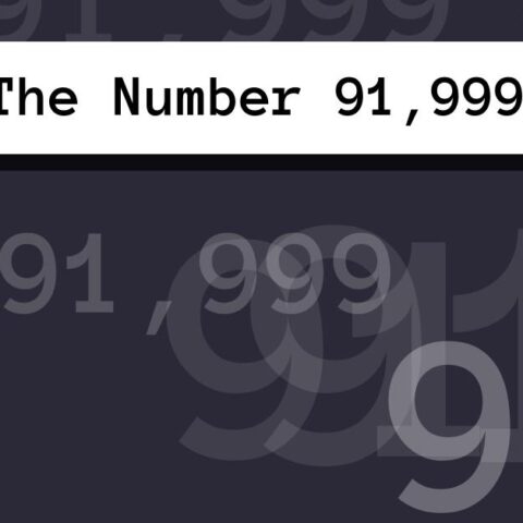 About The Number 91,999