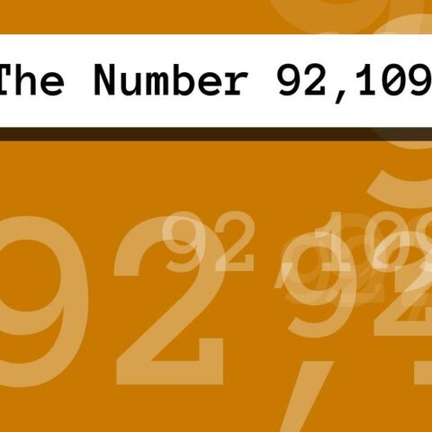 About The Number 92,109