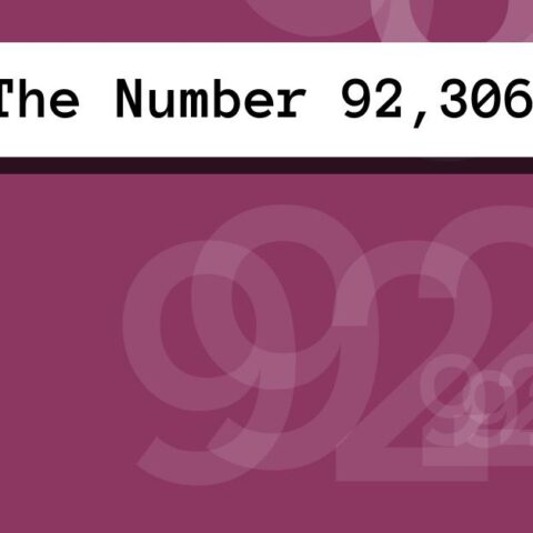 About The Number 92,306