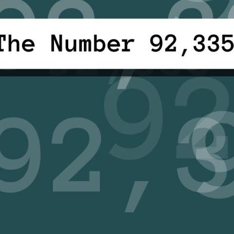 About The Number 92,335