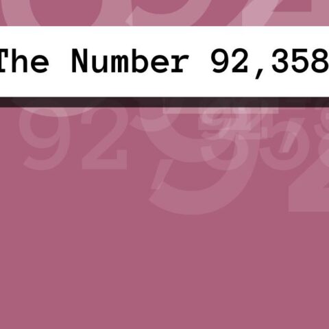 About The Number 92,358