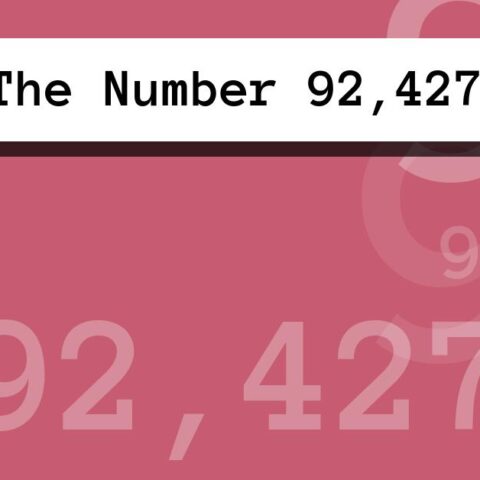 About The Number 92,427