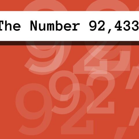About The Number 92,433
