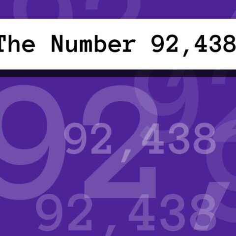 About The Number 92,438