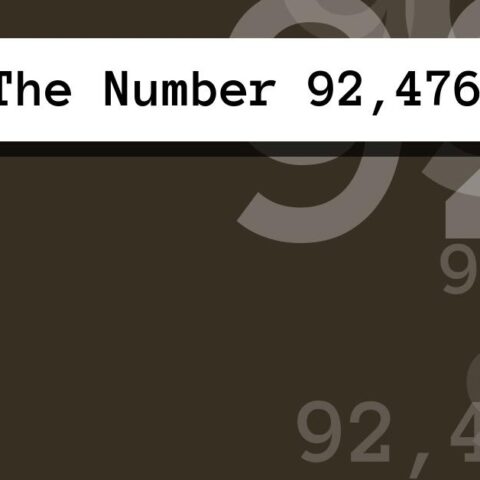 About The Number 92,476