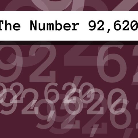 About The Number 92,620