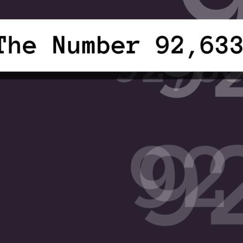About The Number 92,633