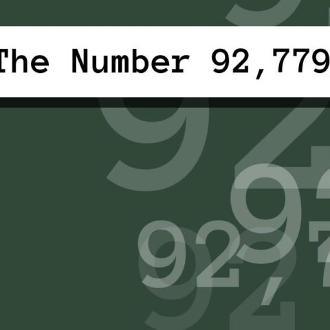 About The Number 92,779