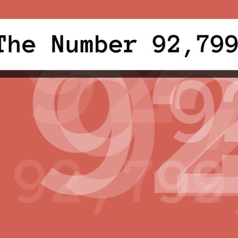 About The Number 92,799