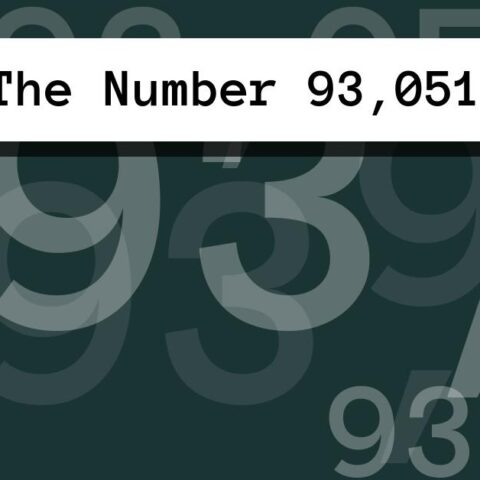 About The Number 93,051