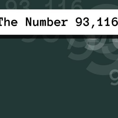 About The Number 93,116
