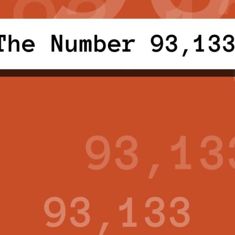 About The Number 93,133