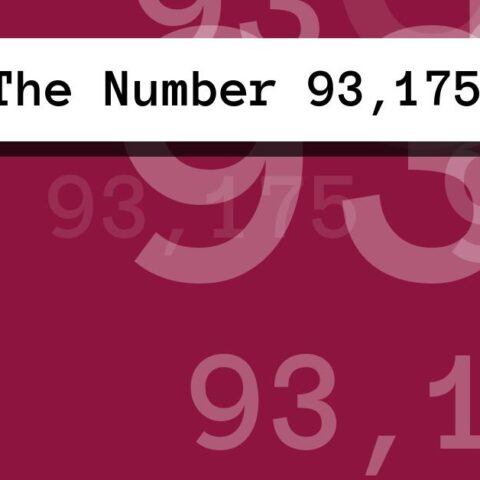 About The Number 93,175