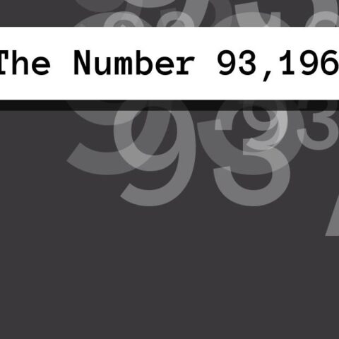 About The Number 93,196